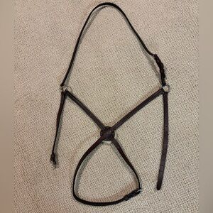 Brown Leather Horse figure 8 nose band, shearling, Bridle part